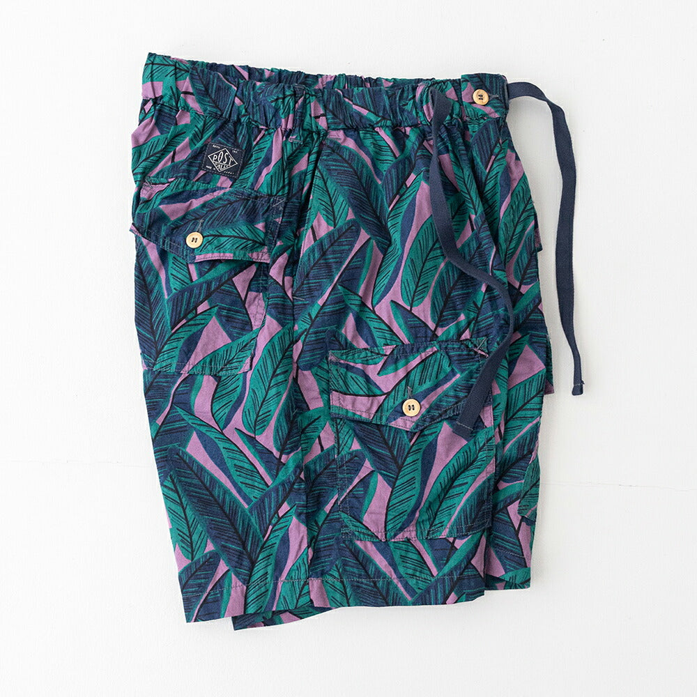 バテンウェア×ポストオーバーオールズCottonPrintedBroadClothT&CShorts(3322S26S)BattenwearxPostO'Alls(メンズ)【2026春夏】*送料無料*【後払い決済不可】*
