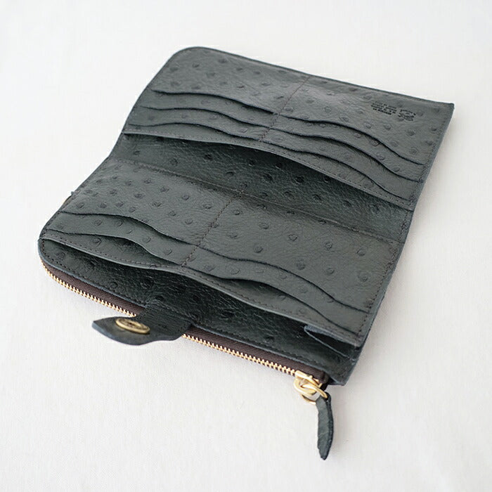 イルビゾンテ  ロングウォレット  (54242309740)  OSTRICH Leather Long Wallet  IL BISONTE(財布)