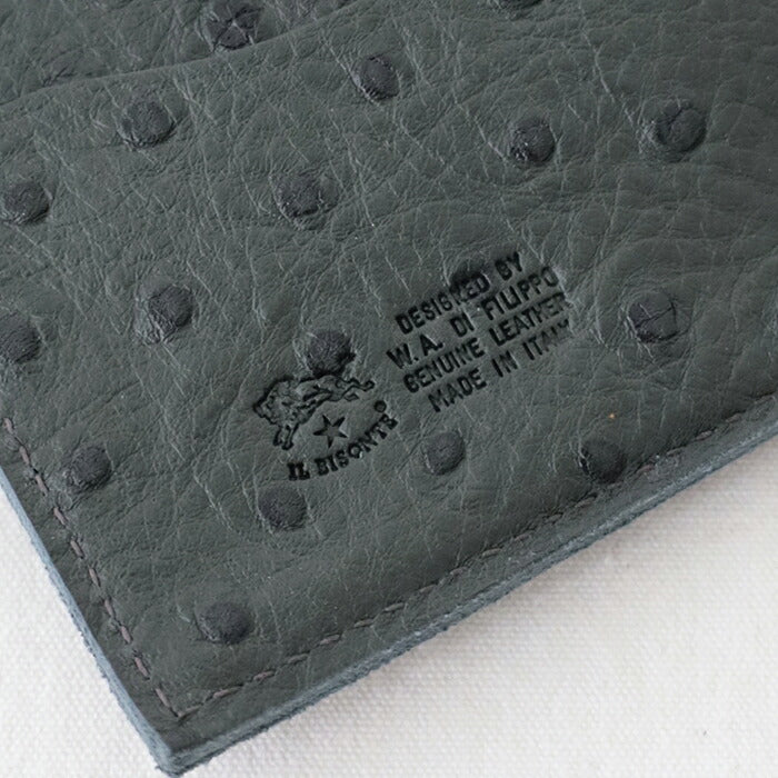 イルビゾンテ  ロングウォレット  (54242309740)  OSTRICH Leather Long Wallet  IL BISONTE(財布)