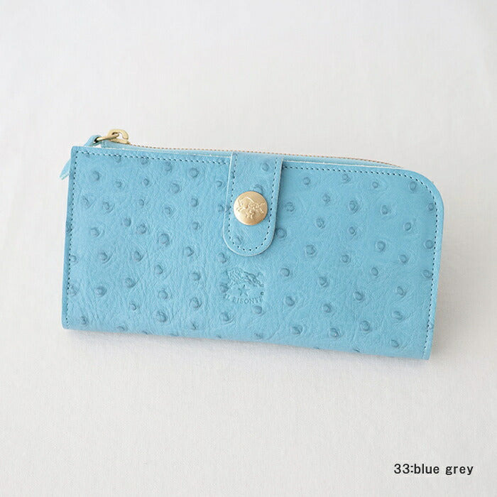 イルビゾンテ  ロングウォレット  (54242309740)  OSTRICH Leather Long Wallet  IL BISONTE(財布)