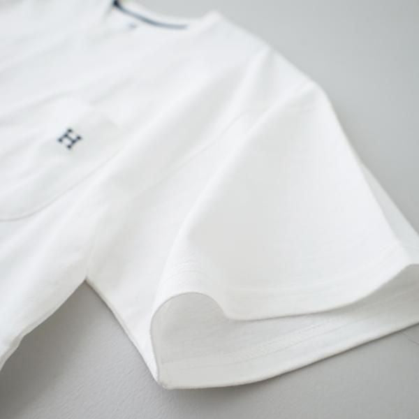 Hエンブロイダリー ポケット<br>ショートスリーブTシャツ <br>(1006665) <br>(レディース/メンズ)