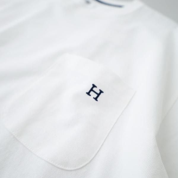 Hエンブロイダリー ポケット<br>ショートスリーブTシャツ <br>(1006665) <br>(レディース/メンズ)