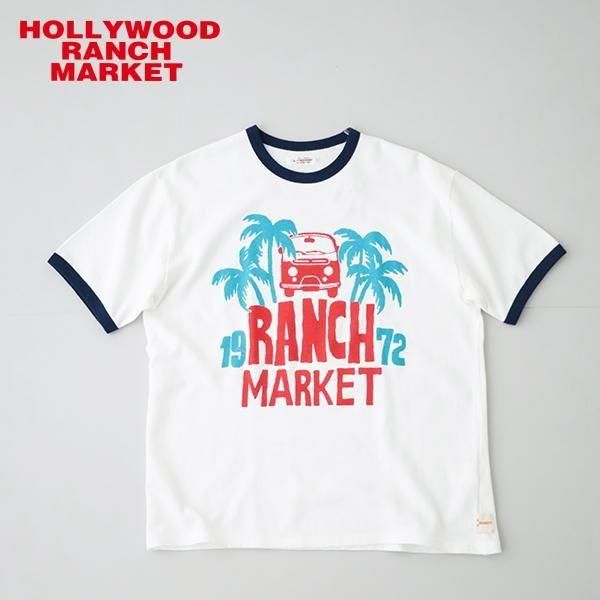 ガーゼウラケ パームツリー <br>プリントリンガーTシャツ<br> (1015843) <br>(レディース/メンズ)