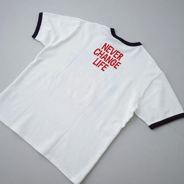 ガーゼウラケ パームツリー <br>プリントリンガーTシャツ<br> (1015843) <br>(レディース/メンズ)