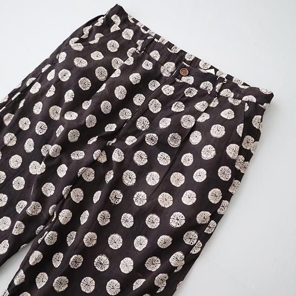 ボタニカル ブロックプリント<br> イージートラウザーズ<br> (1015852) <br>(レディース/メンズ)