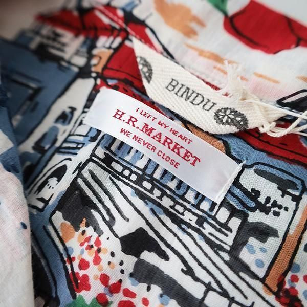 BINDU × HRM /TIJUANA MAP <br>オープンカラーシャツ<br> (1015868) <br>(レディース/メンズ)