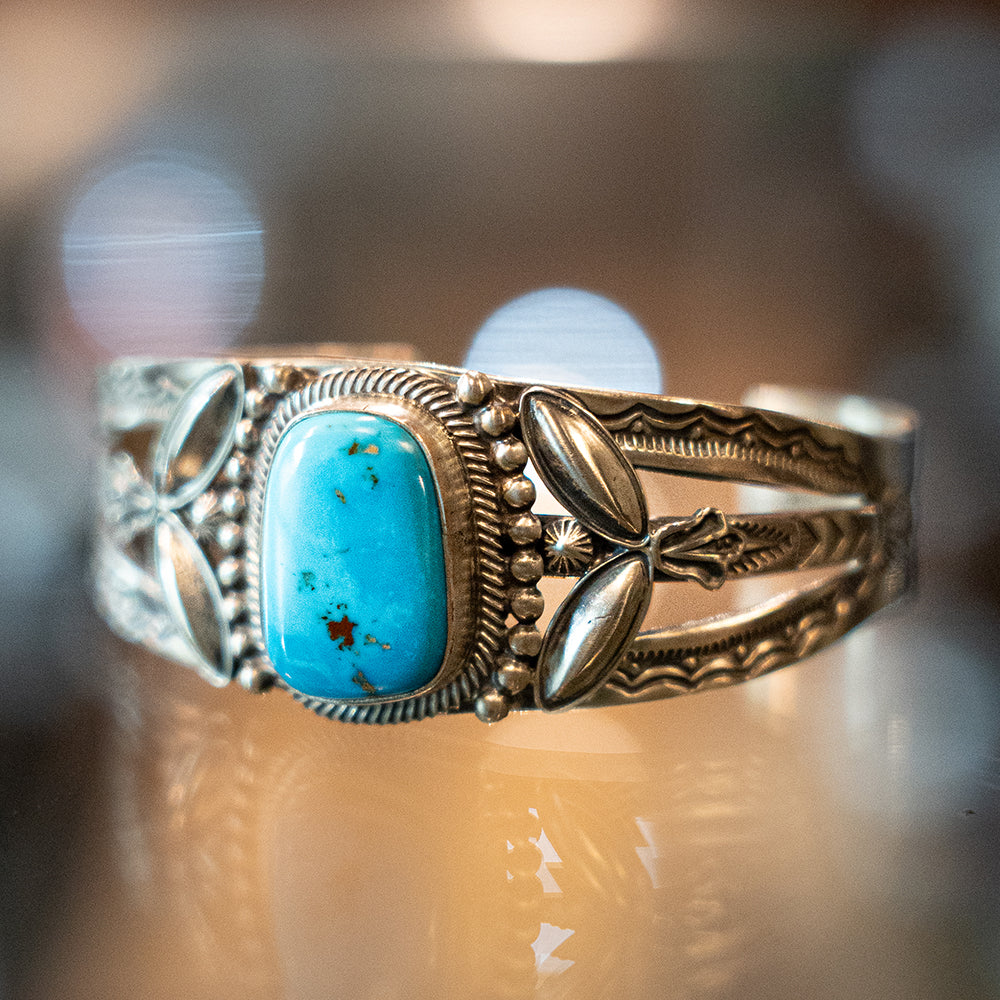 Fred Harvey Style Turquoise Bracelet<br>【Stanley Parker】<br>(SPY212003)