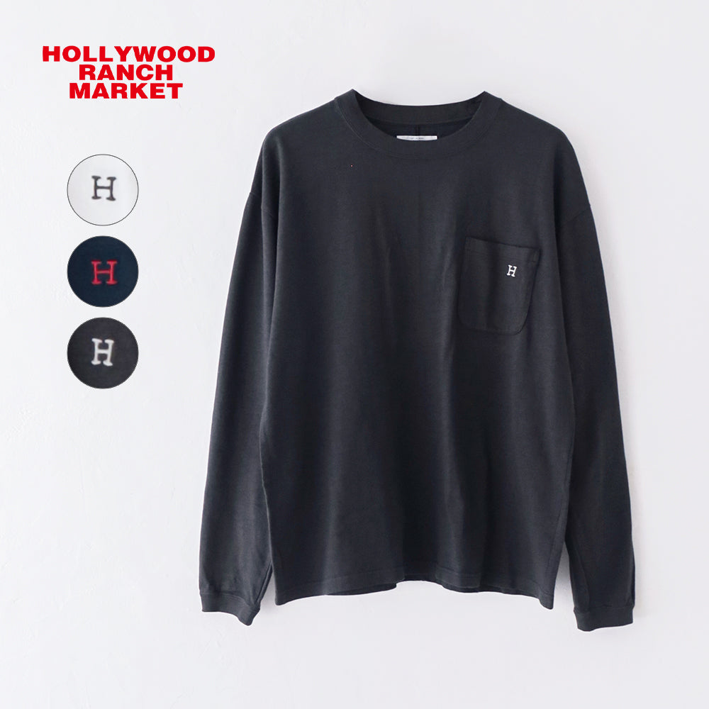 ハリウッドランチマーケット <br>ＷＷスラブテンジク <br>Ｈエンブロイダリーポケット <br>ロングスリーブTシャツ <br>(1017844) <br>HOLLYWOOD RANCH MARKET(レディース/メンズ) <br>【2026春夏】