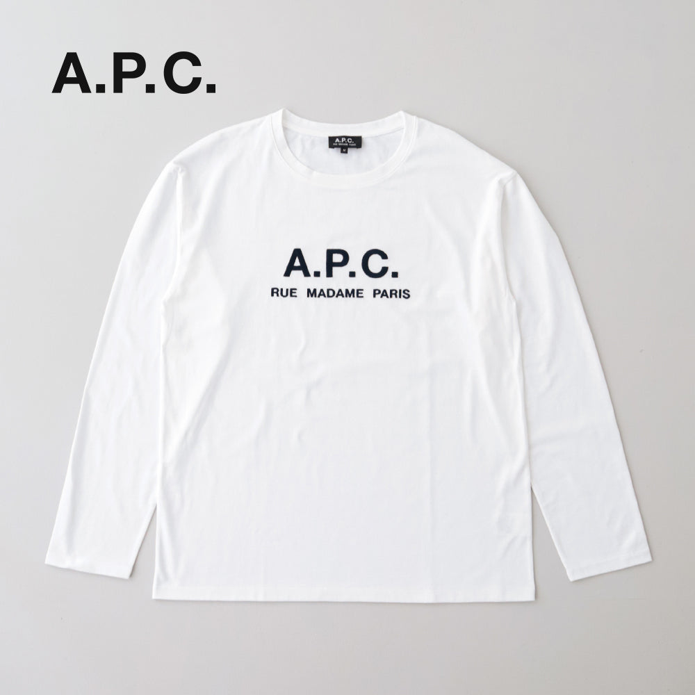 アー・ペー・セー <br>RUE MADAME H MANCHES LONGUES Tシャツ <br>(25082193309) <br>T-SHIRT RUE MADAME H MANCHES LONGUES <br>A.P.C.(レディース/メンズ)