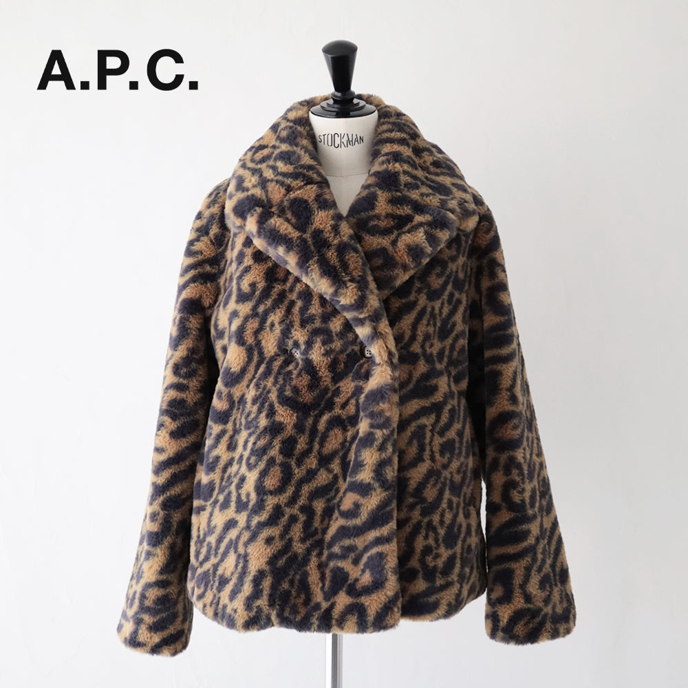 MANTEAU JOHANNA FAUSSE FOURRURE LEOPARD<br>(23256124931) <br>(レディース)