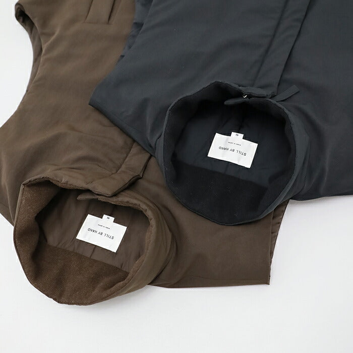 スティルバイハンドスタンドカラーパデットベスト(VE01243)StandcollarpaddedvestSTILLBYHAND(メンズ)【2024秋冬】*送料無料*【後払い決済不可】*