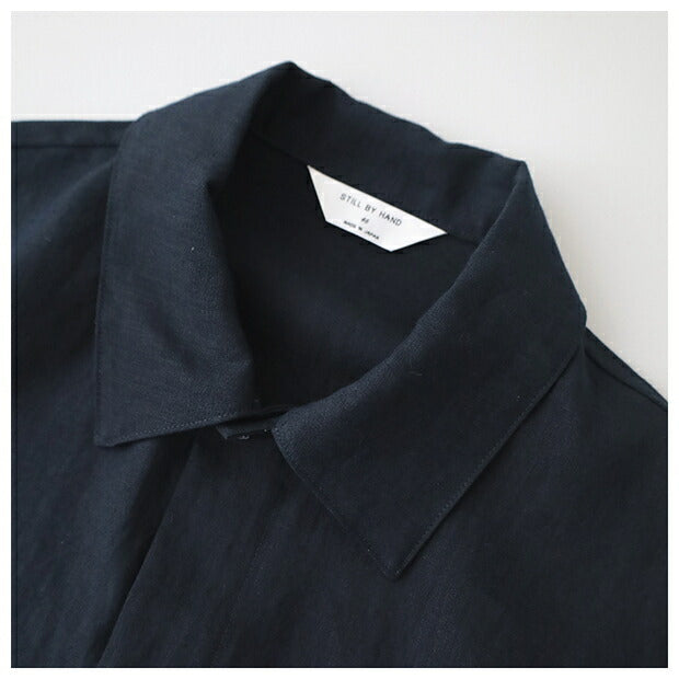 スティルバイハンドリネン/和紙シャツジャケット(BL07241)PapermixedshirtjacketSTILLBYHAND(メンズ)【2024春夏】*送料無料*【後払い決済不可】*
