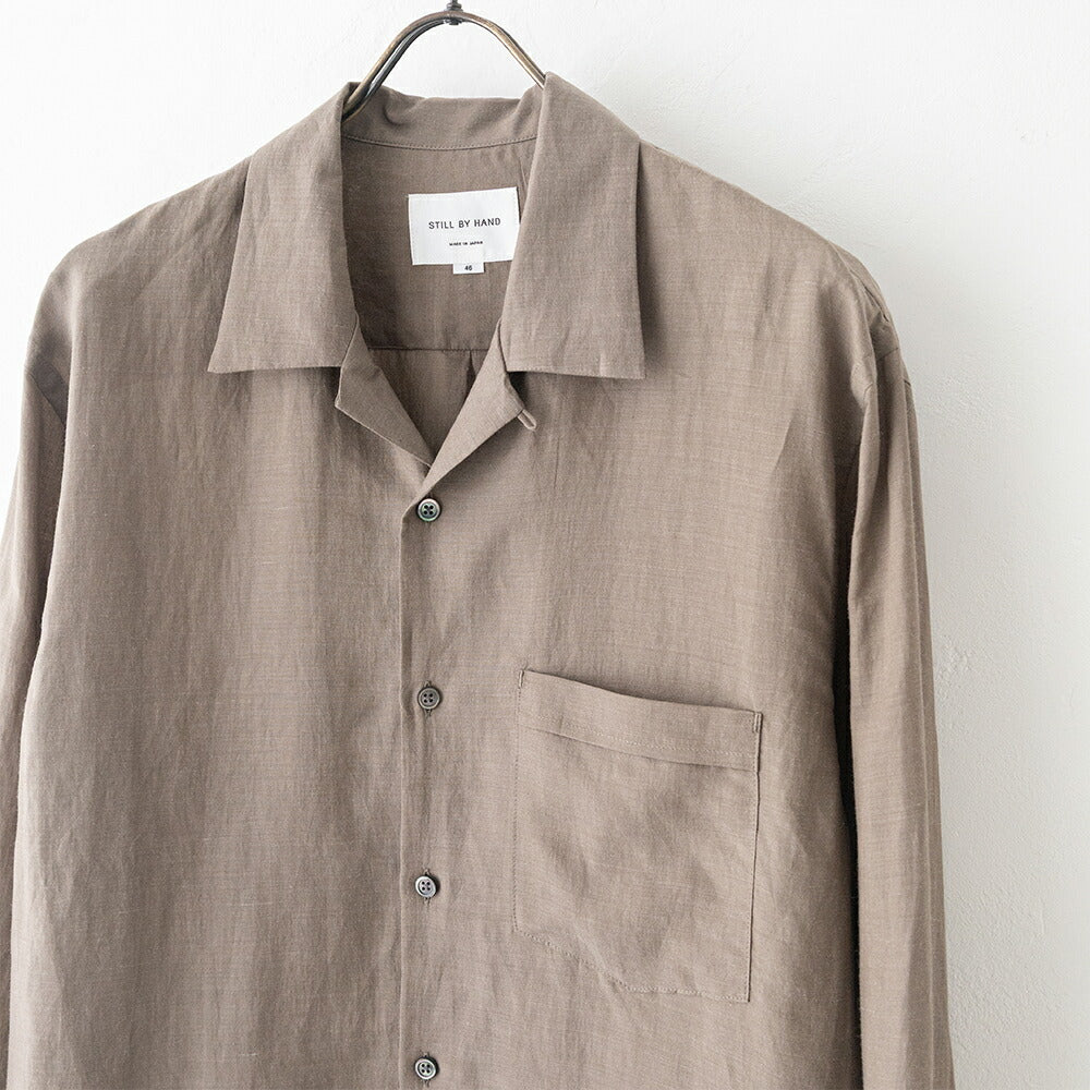 スティルバイハンドオープンカラーシャツ(SH05262)STILLBYHAND(メンズ)【2026春夏】*送料無料*【後払い決済不可】*