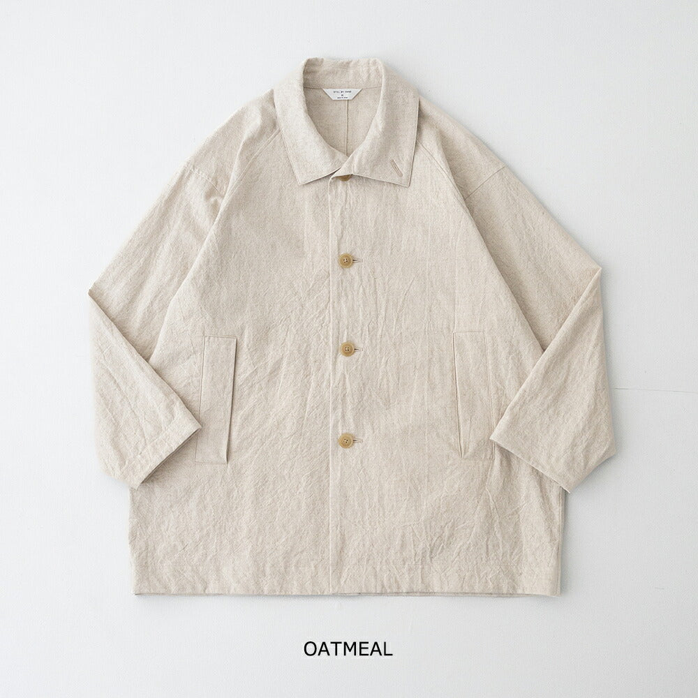 スティルバイハンドコットン/リネンハーフコート(CO02261)Cotton/linenhalfcoatSTILLBYHAND(メンズ)【2026春夏】*送料無料*【後払い決済不可】*