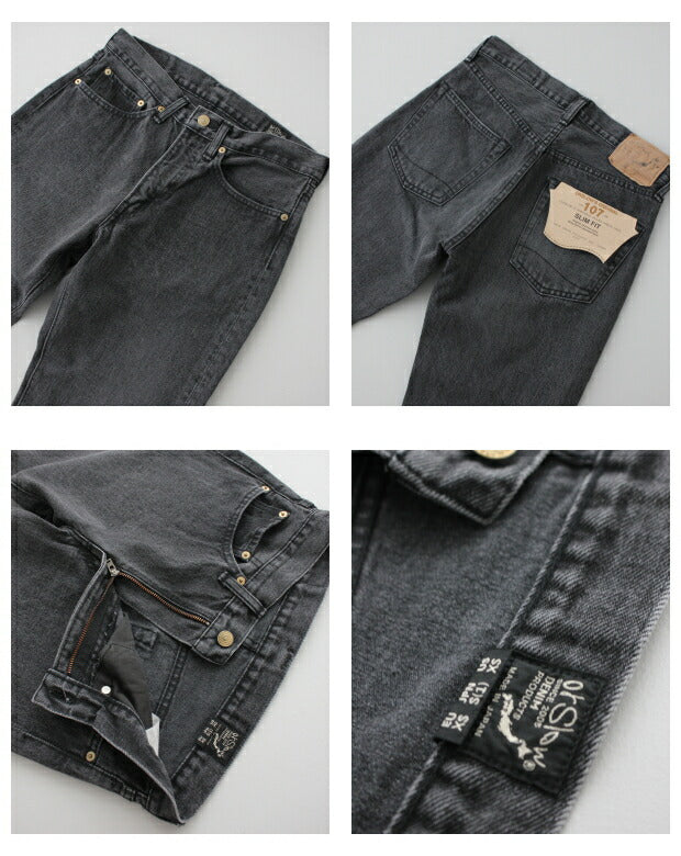 オアスロウアイビーフィットデニム107ブラックデニム(01-0107W)IVYFITDENIM107W/OSELVEDGEorSlow(メンズ/レディース)【2020秋冬】*送料無料****