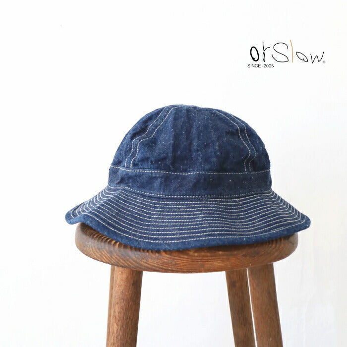 オアスロウUSネイビーデニムハット(03--001-81W)USNAVYHATDENIM(UNISEX)orSlow(帽子)【2022秋冬】*送料無料*【後払い決済不可】*