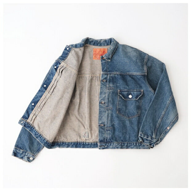 オアスロウデニムジャケット(03-6011-84)TYPE140'SPLEATEDFRONTBLOUSEVINTAGEWASHorSlow(メンズ)*送料無料*【後払い決済不可】*