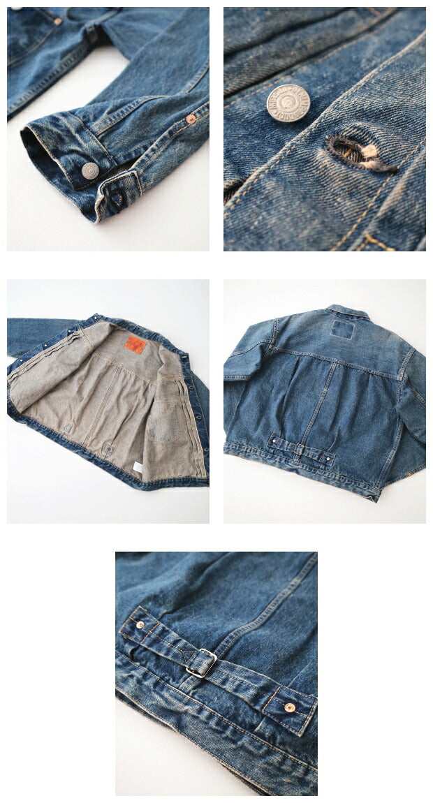 オアスロウデニムジャケット(03-6011-84)TYPE140'SPLEATEDFRONTBLOUSEVINTAGEWASHorSlow(メンズ)*送料無料*【後払い決済不可】*