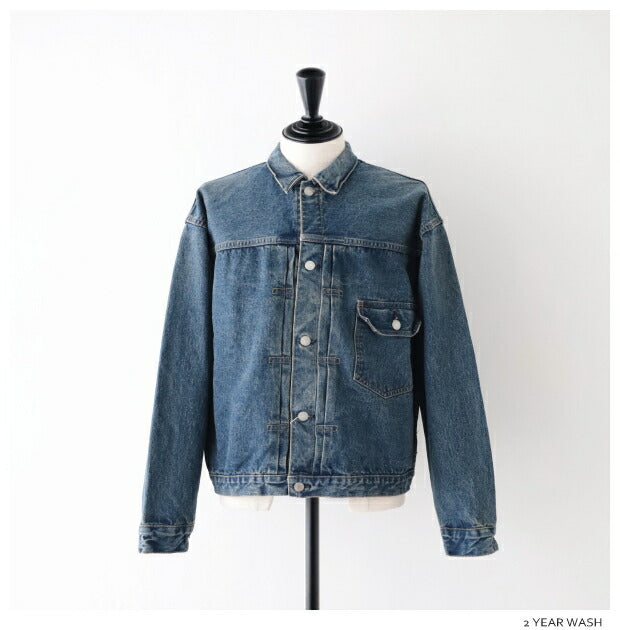 オアスロウデニムジャケット(03-6011-84)TYPE140'SPLEATEDFRONTBLOUSEVINTAGEWASHorSlow(メンズ)*送料無料*【後払い決済不可】*