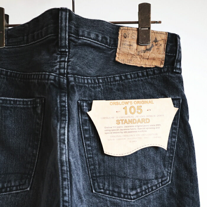 オアスロウスタンダードセルビッチブラックデニムストーン105(01-1050-D61S)105STANDARDSELVEDGEBLACKDENIMSTONEorSlow(メンズ)【2024秋冬】*送料無料*【後払い決済不可】*