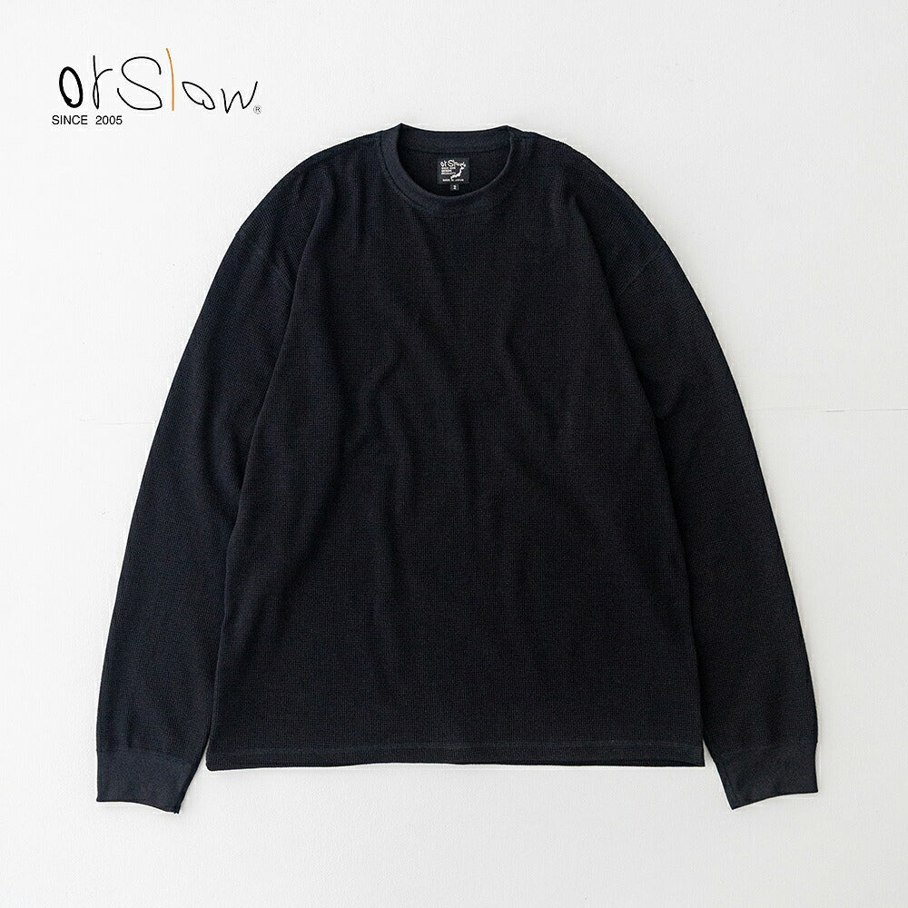 オアスロウ   ワッフル ロングスリーブ Tシャツ  (03-0013N-W61)  WAFFLE LONG SLEEVE T-SHIRT  orSlow(メンズ)