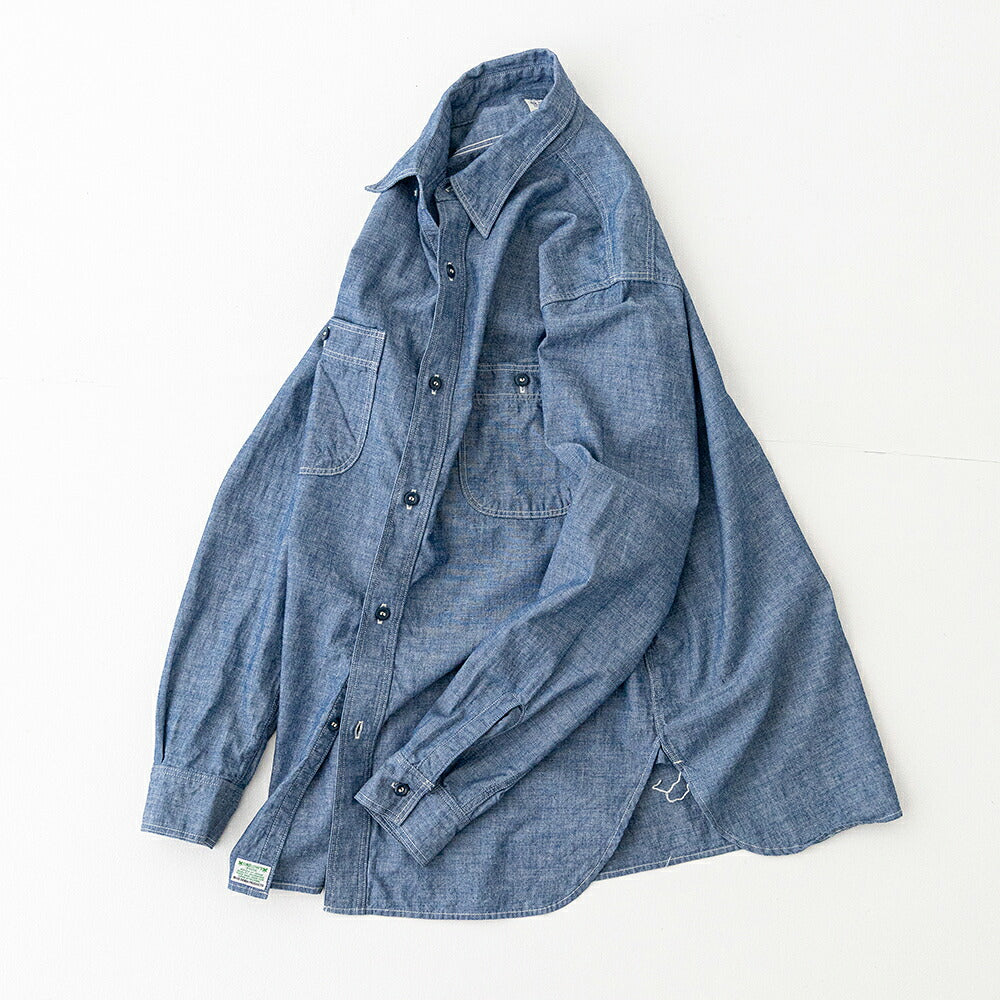 オアスロウ   リラックスフィット シャンブレー ワークシャツ  (01-8270-84)  RELAXED FIT CHAMBRAY WORK SHIRT  orSlow(メンズ)