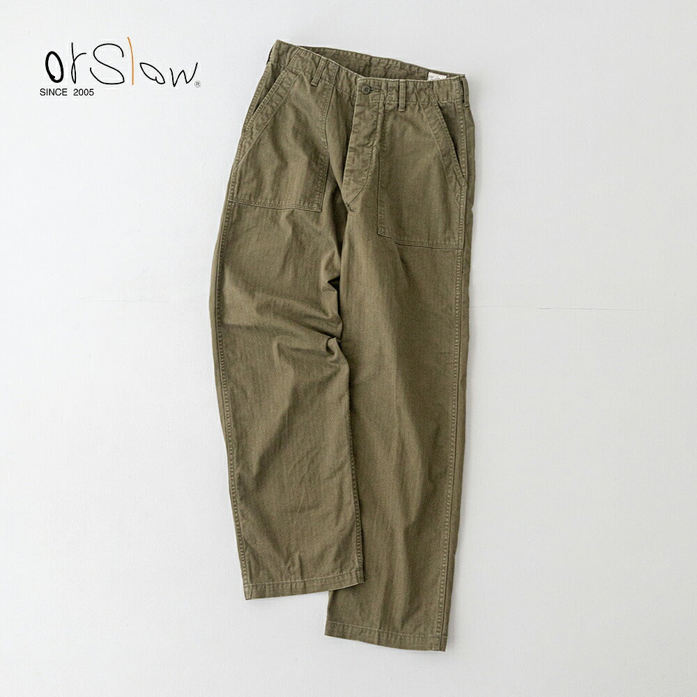 オアスロウ   ヘリンボーン ヴィンテージフィット ファティーグパンツ  (03-V5002-76A)  HERRINGBONE VINTAGE FIT FATIGUE PANTS  orSlow(レディース/メンズ)