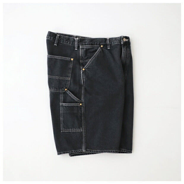 オアスロウブラックデニムペインターショーツ(01-7128-D61S)BLACKDENIMPAINTERSHORTSorSlow(メンズ)【2024春夏】*送料無料*【後払い決済不可】*