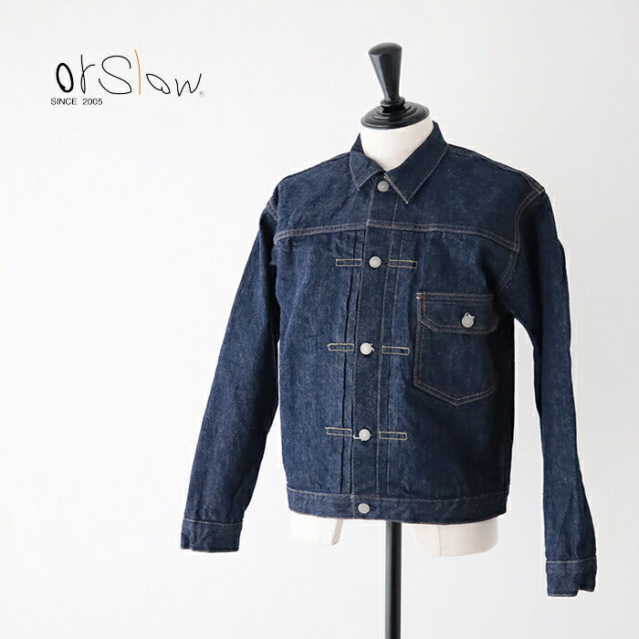 オアスロウプリーテッドフロントブラウスデニムジャケット(03-6011-81)TYPE140'SPLEATEDFRONTBLOUSE(UNISEX)orSlow(メンズ)【2025春夏】*送料無料*【後払い決済不可】*
