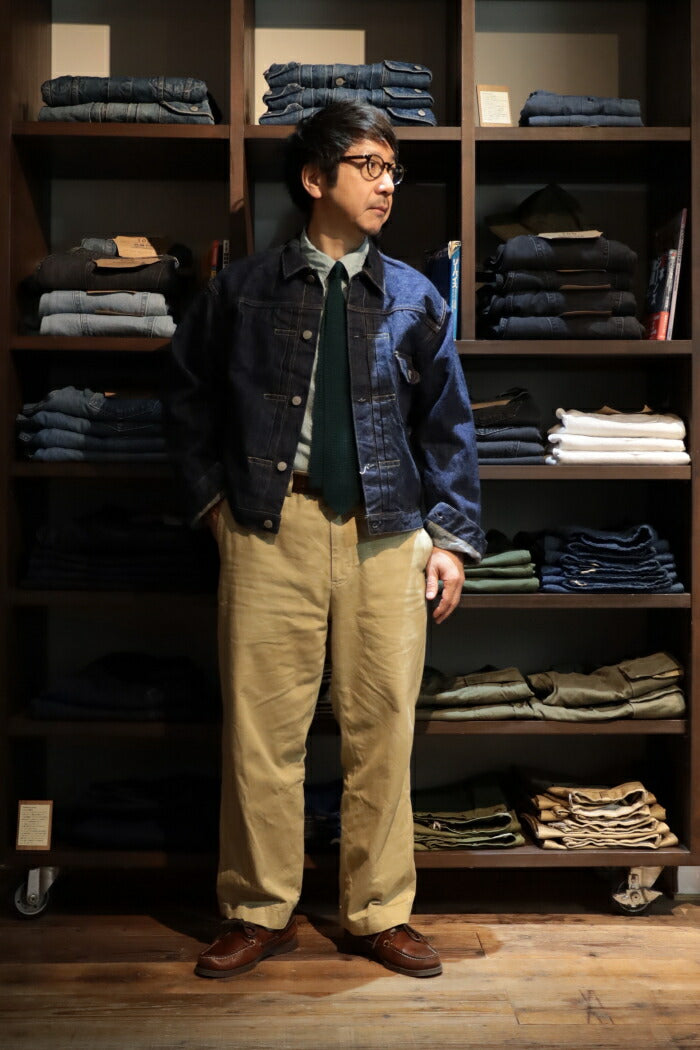 オアスロウプリーテッドフロントブラウスデニムジャケット(03-6011-81)TYPE140'SPLEATEDFRONTBLOUSE(UNISEX)orSlow(メンズ)【2025春夏】*送料無料*【後払い決済不可】*