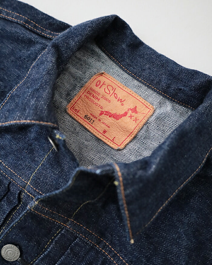 オアスロウプリーテッドフロントブラウスデニムジャケット(03-6011-81)TYPE140'SPLEATEDFRONTBLOUSE(UNISEX)orSlow(メンズ)【2025春夏】*送料無料*【後払い決済不可】*