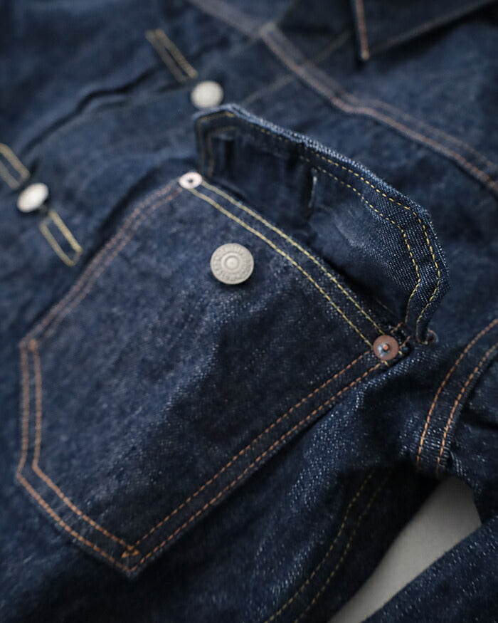 オアスロウプリーテッドフロントブラウスデニムジャケット(03-6011-81)TYPE140'SPLEATEDFRONTBLOUSE(UNISEX)orSlow(メンズ)【2025春夏】*送料無料*【後払い決済不可】*