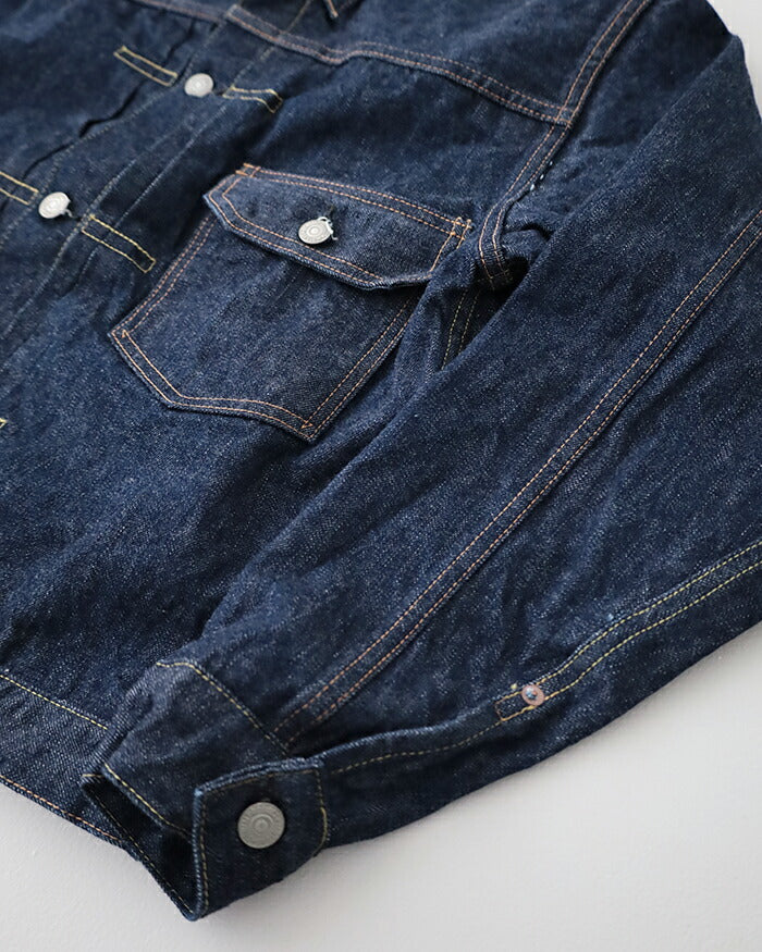 オアスロウプリーテッドフロントブラウスデニムジャケット(03-6011-81)TYPE140'SPLEATEDFRONTBLOUSE(UNISEX)orSlow(メンズ)【2025春夏】*送料無料*【後払い決済不可】*
