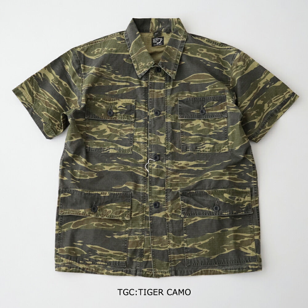 オアスロウユーティリティショートスリーブシャツジャケット(01-8046-TGC)UTILITYSHORTSLEEVESHIRTJACKETorSlow(メンズ)【2026春夏】*送料無料*【後払い決済不可】*