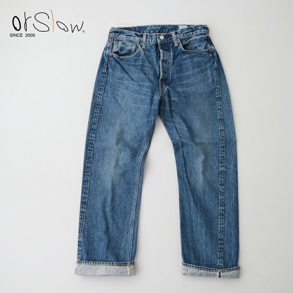 オアスロウショートレングス105スタンダードセルビッチデニム(01-1050SL-84)SHORTLENGTH105STANDARDSELVEDGEDENIM2YEARWASHorSlow(メンズ)【2026春夏】*送料無料*【後払い決済不可】*