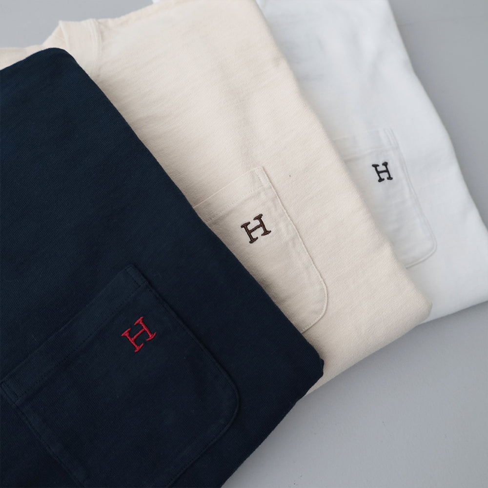 WWスラブテンジク <br>Hエンブロイダリーポケット<br> ラウンドヘム <br>ロングスリーブTシャツ <br>(1017867) <br>(レディース)
