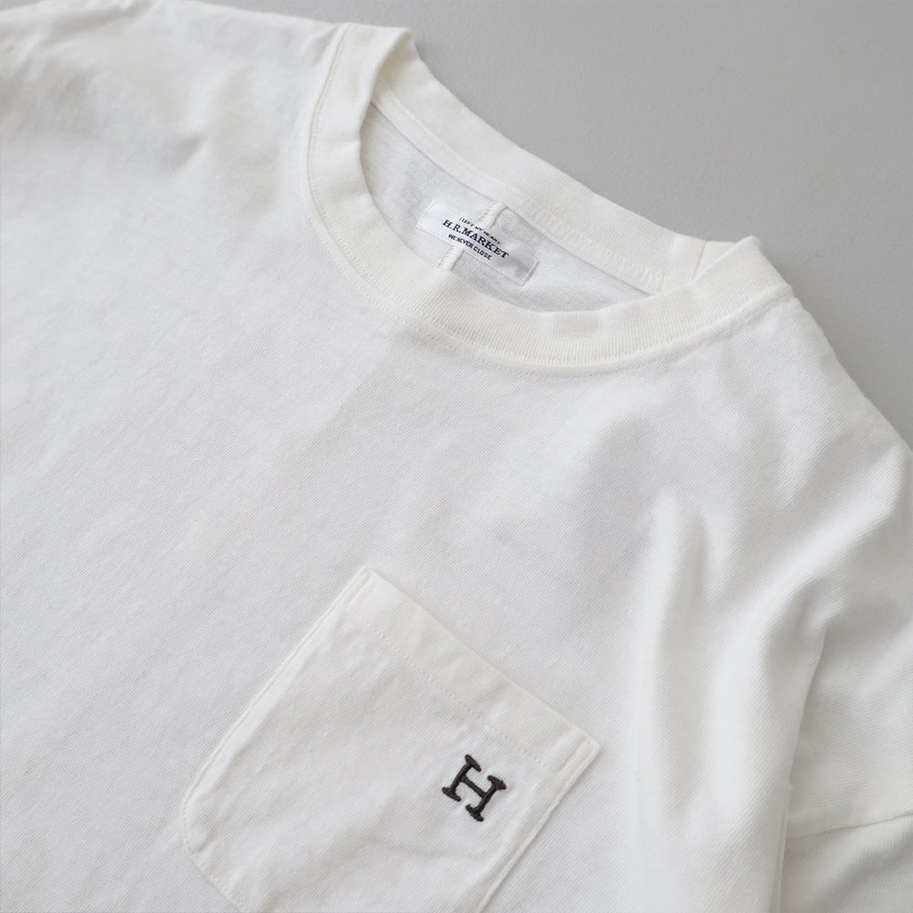 WWスラブテンジク <br>Hエンブロイダリーポケット<br> ラウンドヘム <br>ロングスリーブTシャツ <br>(1017867) <br>(レディース)