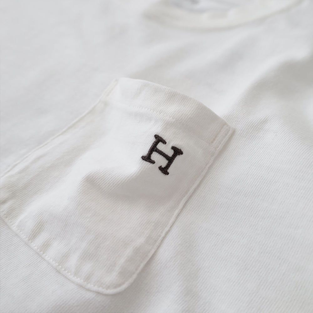 WWスラブテンジク <br>Hエンブロイダリーポケット<br> ラウンドヘム <br>ロングスリーブTシャツ <br>(1017867) <br>(レディース)