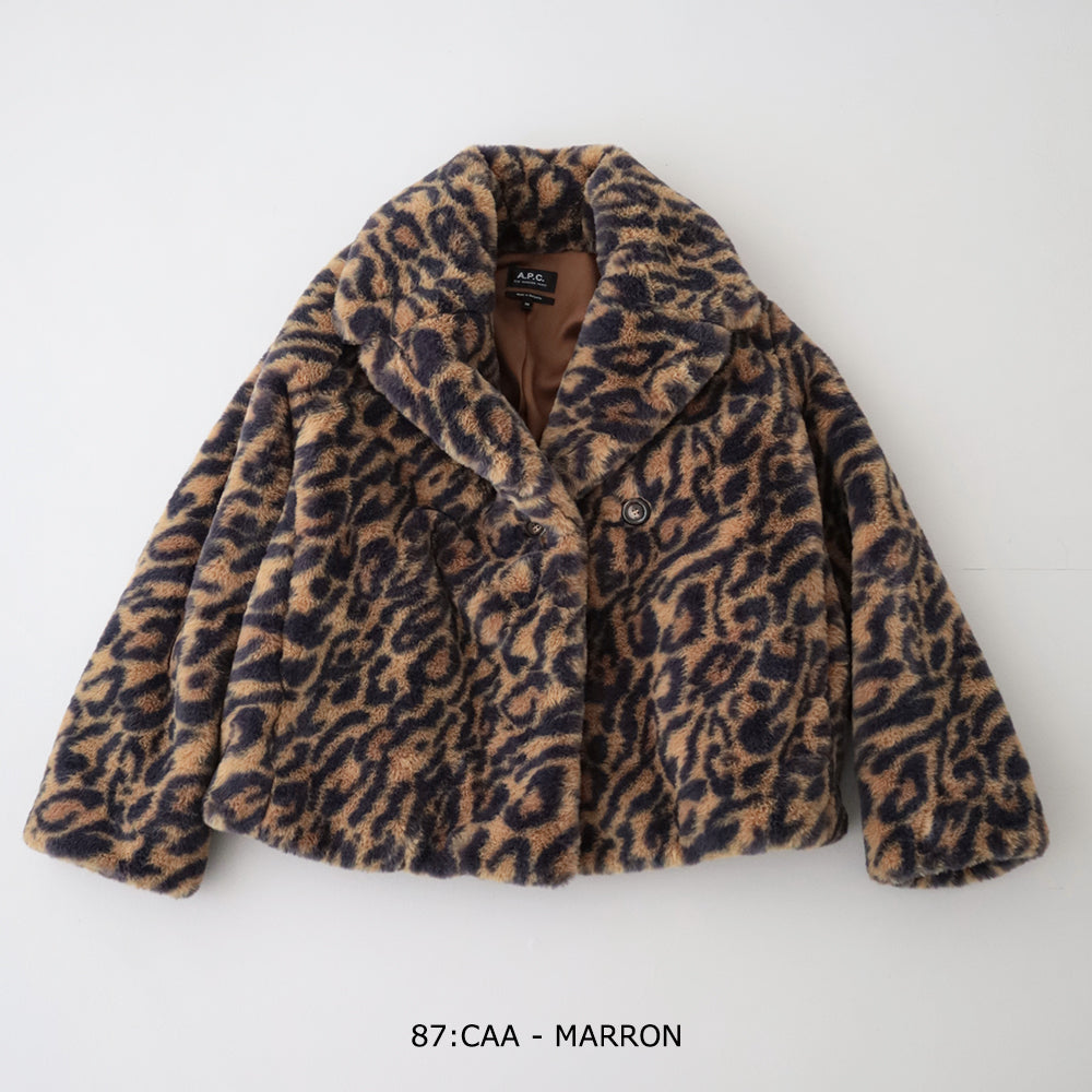 MANTEAU JOHANNA FAUSSE FOURRURE LEOPARD<br>(23256124931) <br>(レディース)