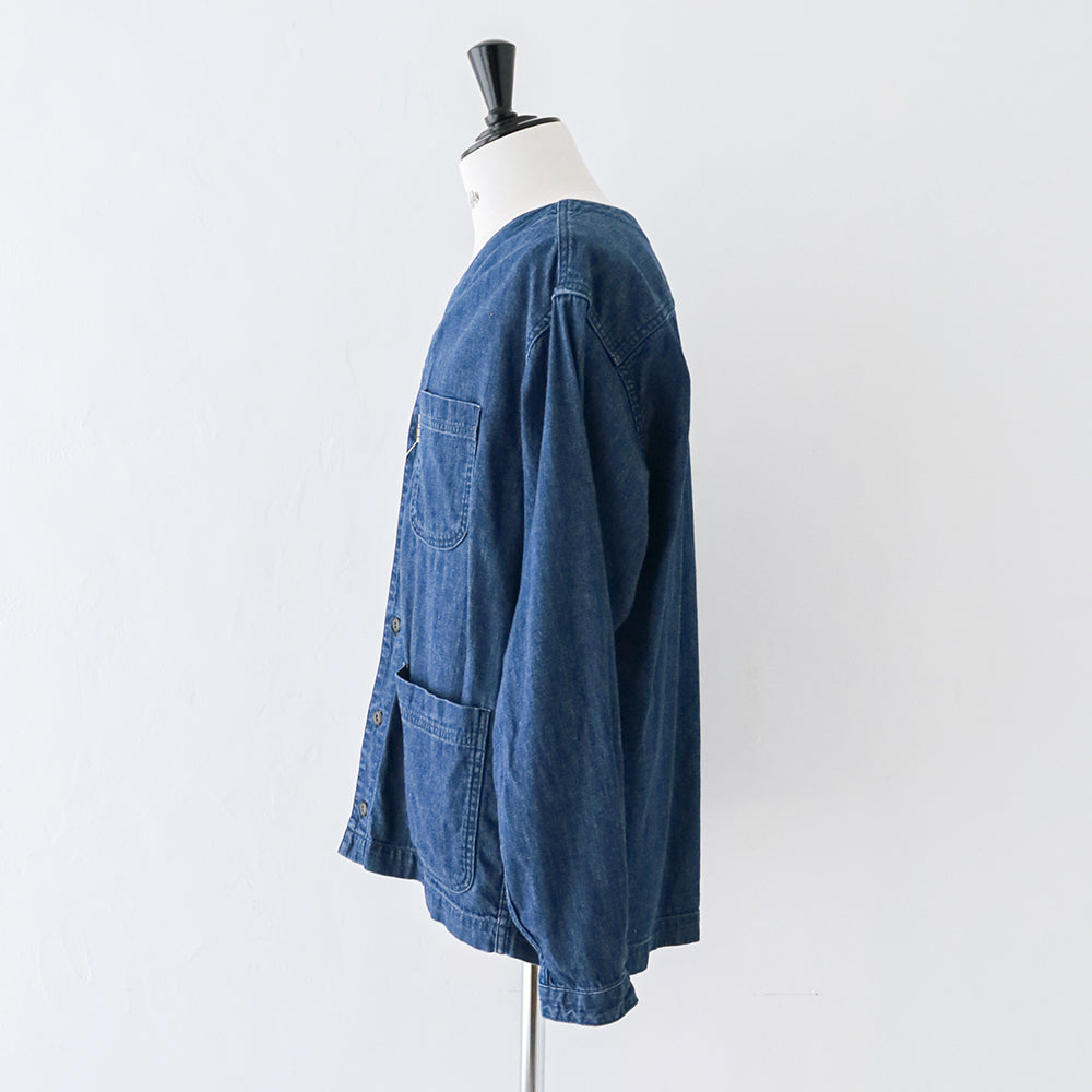 ブルーブルー <br>ライトデニム <br>ハンドルBLUE BLUE <br>パッチシャツカーディガン <br>(1019270) <br>BLUE BLUE(レディース/メンズ) <br>【2026春夏】