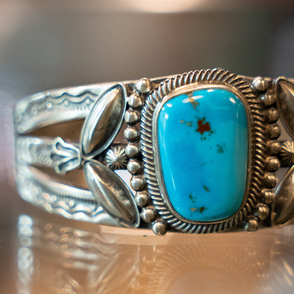 Fred Harvey Style Turquoise Bracelet<br>【Stanley Parker】<br>(SPY212003)