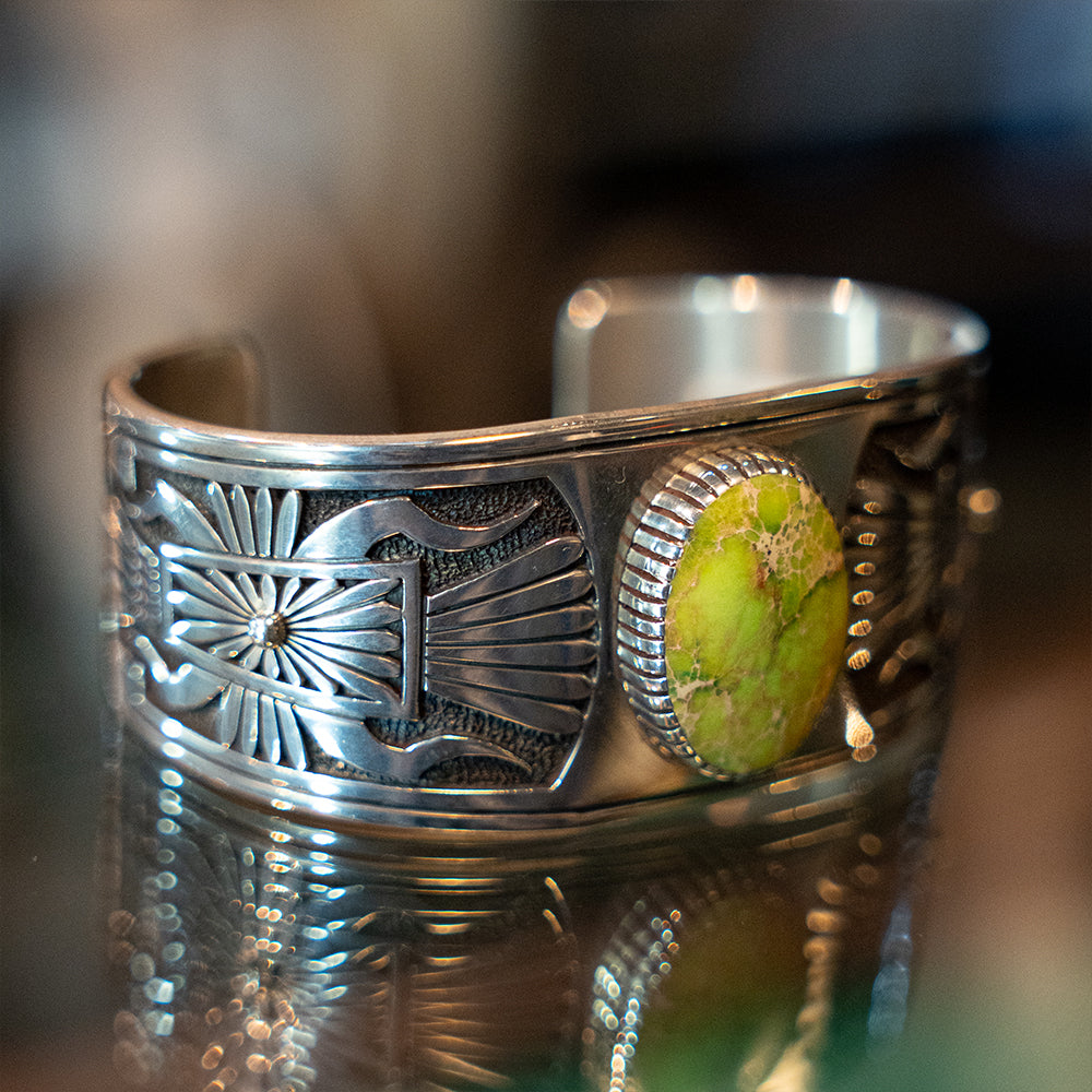 Sonoran Gold Turquoise Sunburst & Ketoh Design Bracelet