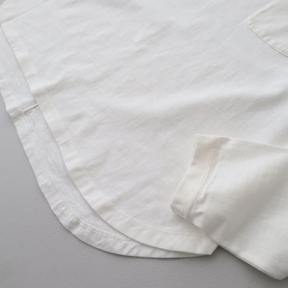 WWスラブテンジク <br>Hエンブロイダリーポケット<br> ラウンドヘム <br>ロングスリーブTシャツ <br>(1017867) <br>(レディース)