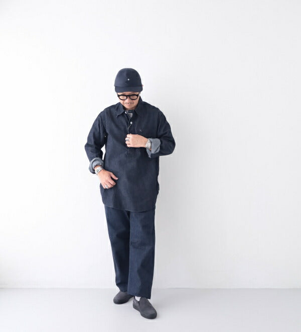 ポストオーバーオールズライトデニムNo.1シャツ(1201LDI)lightdenimNo.1shirtPOSTOVERALLS(メンズ)【2023秋冬】*送料無料*【後払い決済不可】*