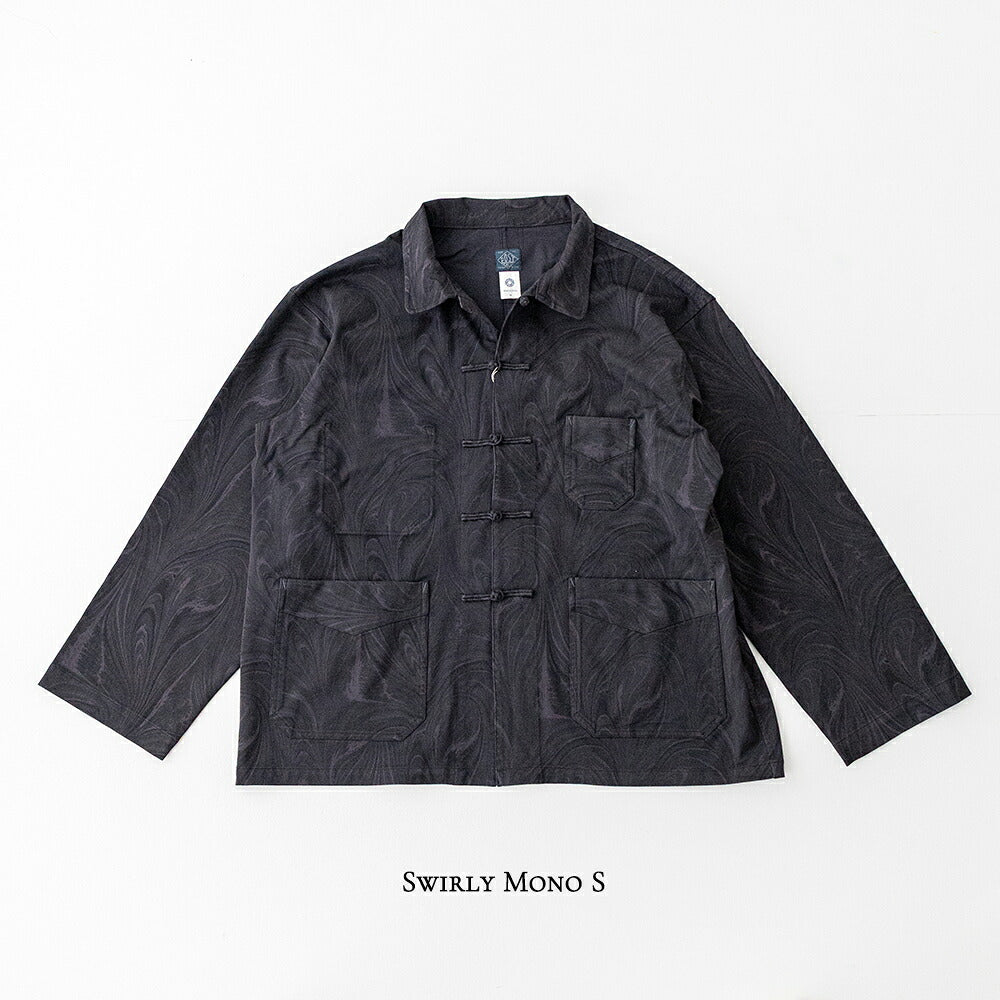 ポストオーバーオールズ  POST Chinois  (swirly mono  S)  (3107B-SM) <br>Post O’Alls(メンズ) <br>