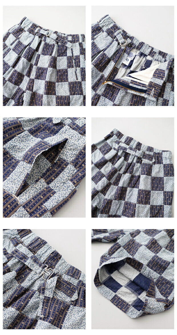 ポストオーバーオールズcalicopatchworkE-ZLax4Shorts(3315S)calicopatchworkE-ZLax4ShortsPOSTOVERALLS(メンズ)【2023春夏】*送料無料*【後払い決済不可】*