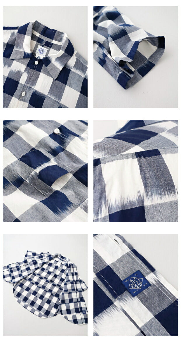ポストオーバーオールズikatcheckNEUTRA3S/S(3211S)ikatcheckNEUTRA3S/SPOSTOVERALLS(メンズ)【2023春夏】*送料無料*【後払い決済不可】*