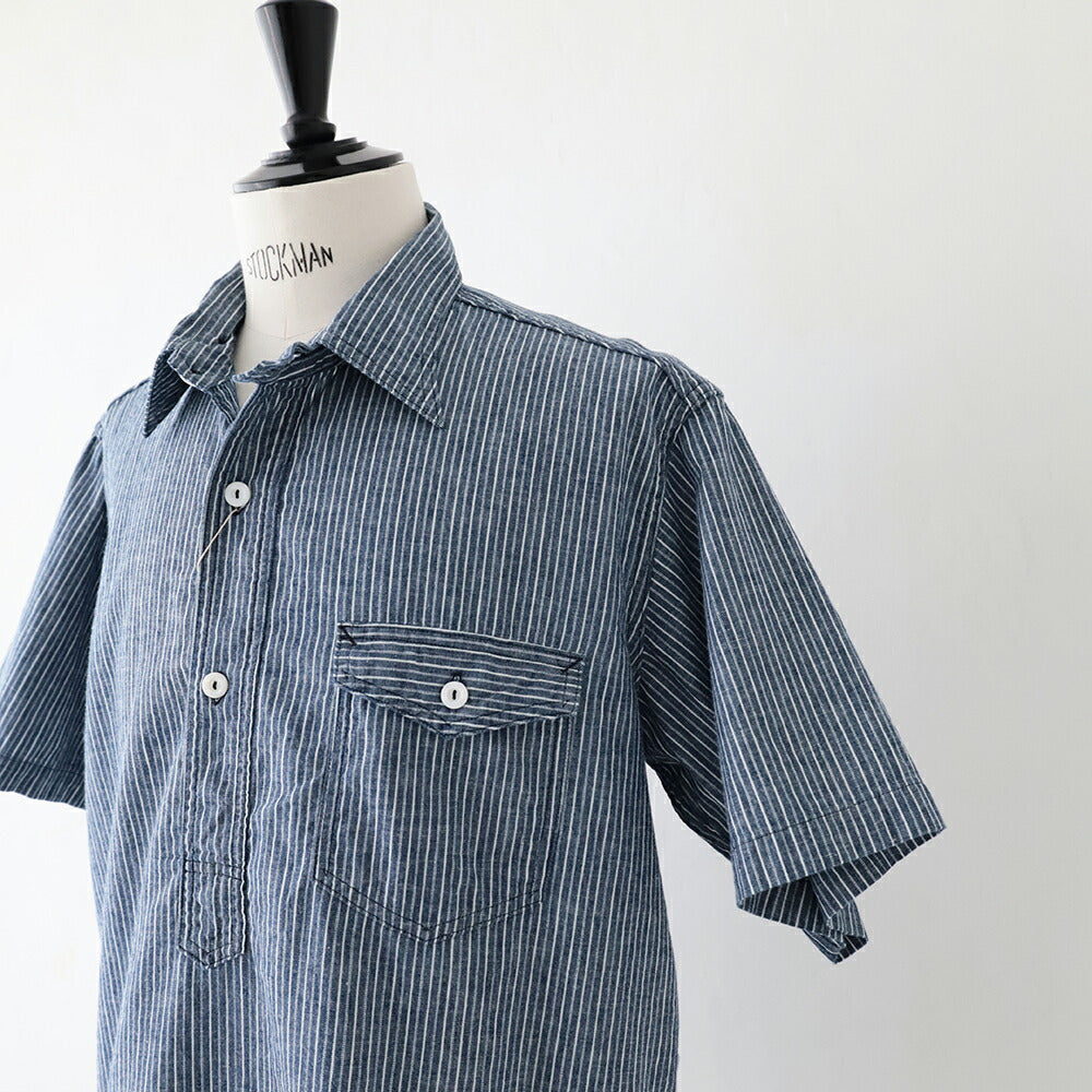 ポストオーバーオールズAVYCUTS/S(stripechambrayindigo)(3213SSC)PostO’Alls(メンズ)【2026春夏】*送料無料*【後払い決済不可】*
