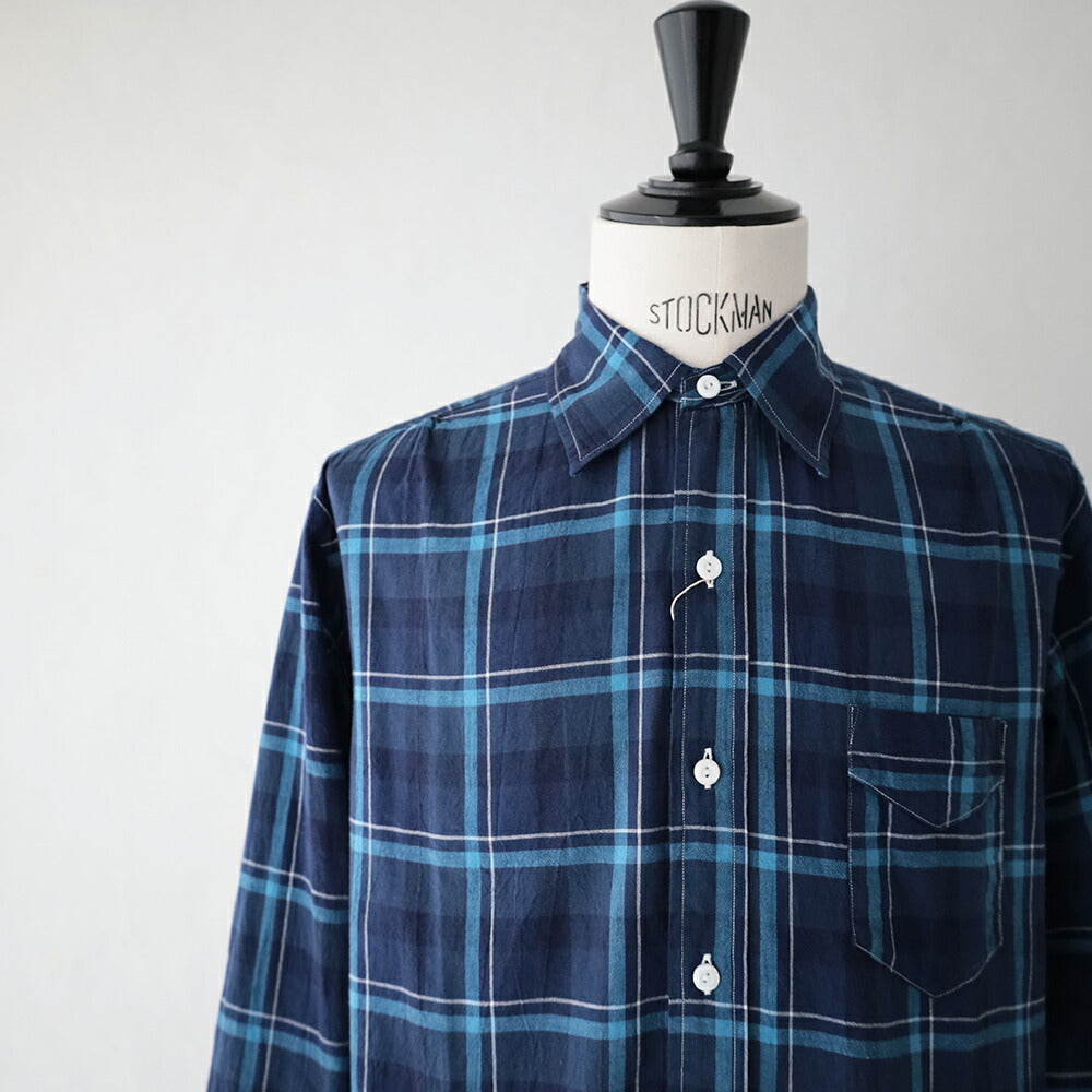 ポストオーバーオールズOriginalBLShirt(cottonplaidblue)(3232CPB)PostO’Alls(メンズ)【2026春夏】*送料無料*【後払い決済不可】*