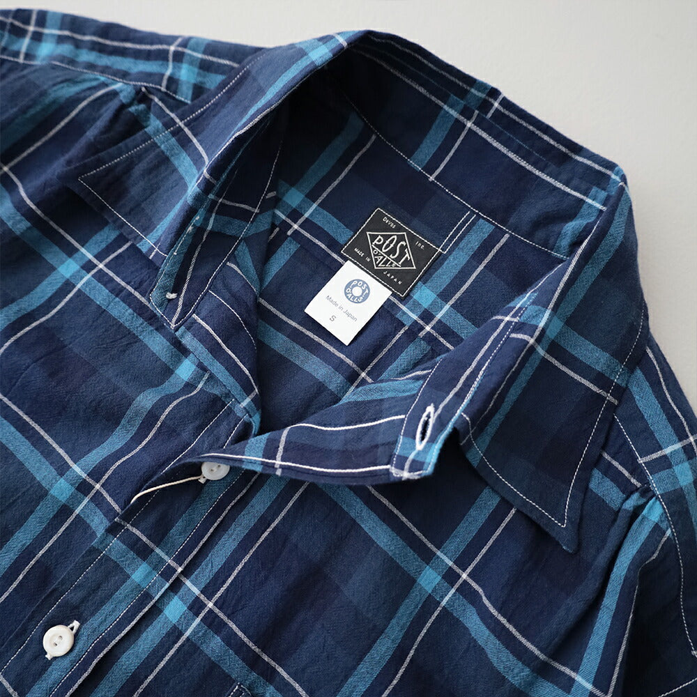 ポストオーバーオールズOriginalBLShirt(cottonplaidblue)(3232CPB)PostO’Alls(メンズ)【2026春夏】*送料無料*【後払い決済不可】*